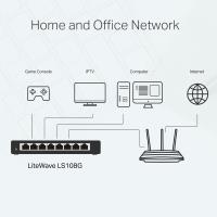 TP-LINK 8 PORT LS108G 10/100/1000Mbps Metal Kasa Yönetilemez Switch